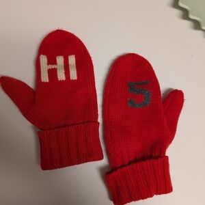 Kate Spade Red Kids Mittens with Fun Design